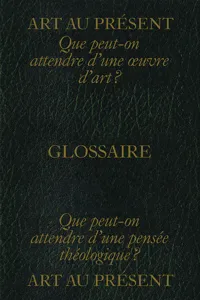 Art au présent : glossaire_cover