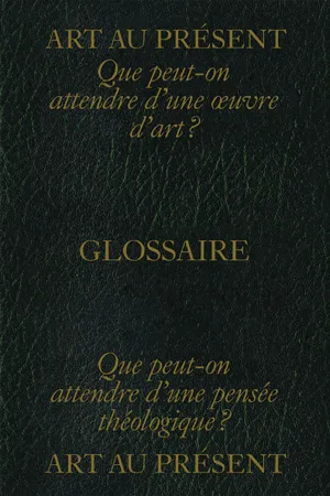 Art au présent : glossaire