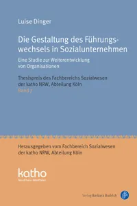 Die Gestaltung des Führungswechsels in Sozialunternehmen_cover