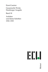 Aufsätze und kleine Schriften 1932–1935_cover