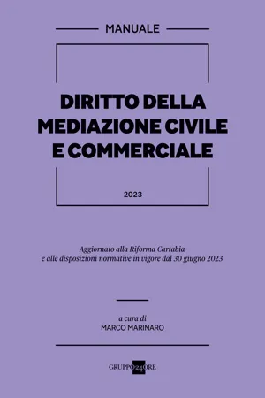 Diritto della mediazione civile e commerciale