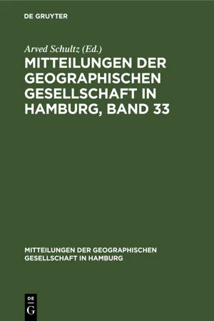 Mitteilungen der Geographischen Gesellschaft in Hamburg, Band 33