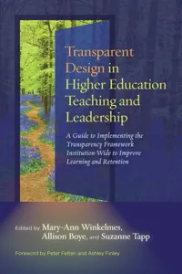 Transparent Design in Higher Education Teaching and Leadership_cover