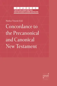 Concordance to the Precanonical and Canonical New Testament_cover