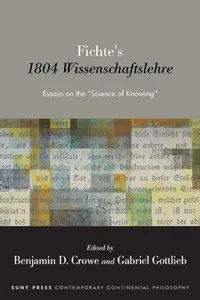 Fichte's 1804 Wissenschaftslehre_cover