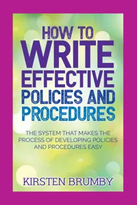 How to Write Effective Policies and Procedures_cover