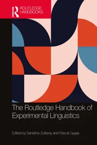 The Routledge Handbook of Experimental Linguistics_cover