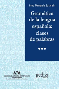 Gramática de la lengua española: clases de palabras_cover