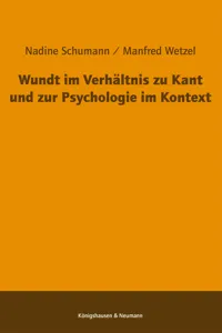 Wundt im Verhältnis zu Kant und zur Psychologie im Kontext_cover