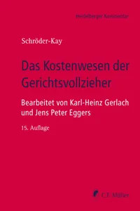 Das Kostenwesen der Gerichtsvollzieher, eBook_cover