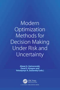 Modern Optimization Methods for Decision Making Under Risk and Uncertainty_cover