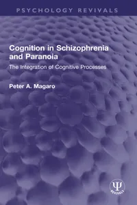 Cognition in Schizophrenia and Paranoia_cover