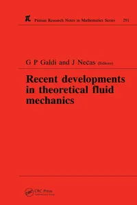 Recent Developments in Theoretical Fluid Mechanics_cover