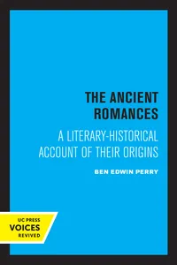 The Ancient Romances_cover