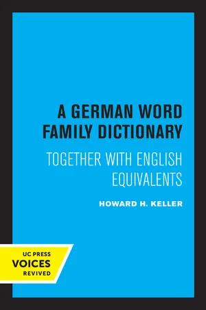 A German Word Family Dictionary