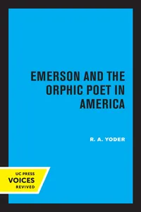 Emerson and the Orphic Poet in America_cover