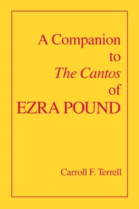 A Companion to The Cantos of Ezra Pound_cover