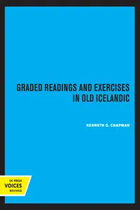 Graded Readings and Exercises in Old Icelandic_cover