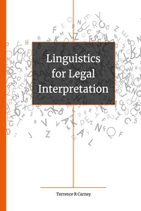 Linguistics for legal interpretation_cover