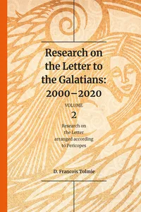 Research on the Letter to the Galatians: 2000-2020. Volume 2_cover
