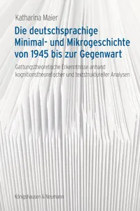 Die deutschsprachige Minimal- und Mikrogeschichte von 1945 bis zur Gegenwart_cover