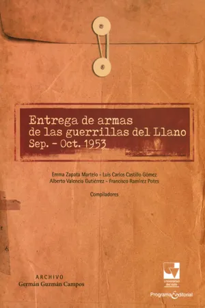 Entrega de armas de las guerrillas del Llano sep.-Oct.1953