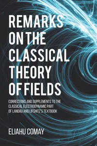 Remarks on The Classical Theory of Fields_cover
