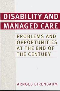 Disability and Managed Care_cover