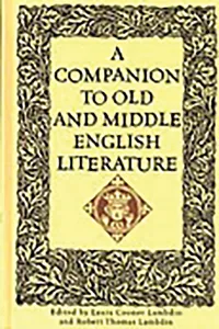 A Companion to Old and Middle English Literature_cover