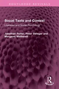 Social Texts and Context_cover