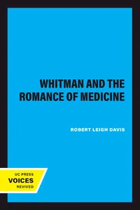 Whitman and the Romance of Medicine_cover