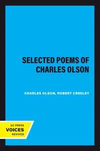 Selected Poems of Charles Olson_cover