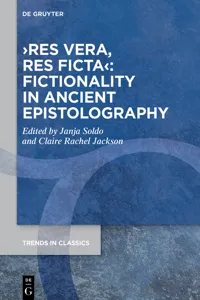 ›res vera, res ficta‹: Fictionality in Ancient Epistolography_cover