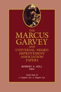 The Marcus Garvey and Universal Negro Improvement Association Papers, Vol. II_cover