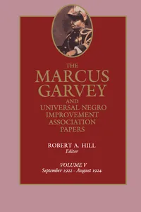 The Marcus Garvey and Universal Negro Improvement Association Papers, Vol. V_cover