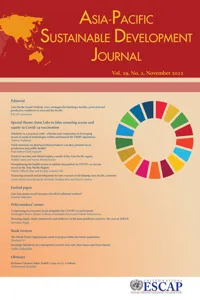 Asia-Pacific Sustainable Development Journal 2022, Issue No. 2_cover