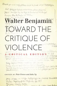 Toward the Critique of Violence_cover
