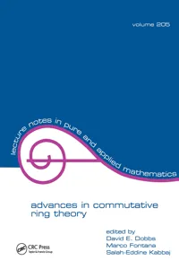 Advances in Commutative Ring Theory_cover