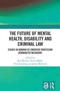 The Future of Mental Health, Disability and Criminal Law_cover