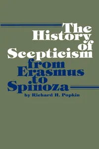 The History of Scepticism from Erasmus to Spinoza_cover