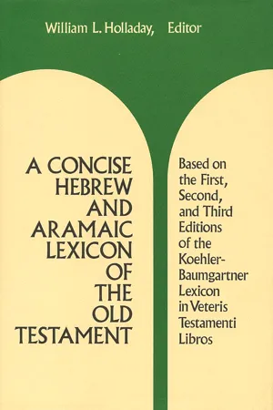 A Concise Hebrew and Aramaic Lexicon of the Old Testament