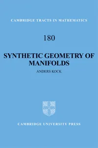 Synthetic Geometry of Manifolds_cover