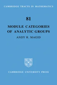 Module Categories of Analytic Groups_cover