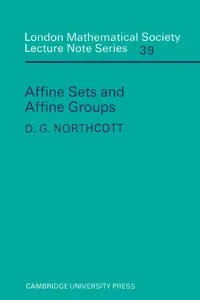 Affine Sets and Affine Groups_cover