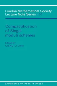 Compactification of Siegel Moduli Schemes_cover