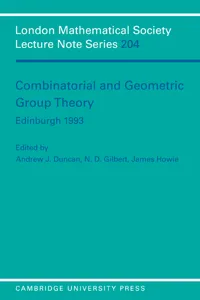 Combinatorial and Geometric Group Theory, Edinburgh 1993_cover