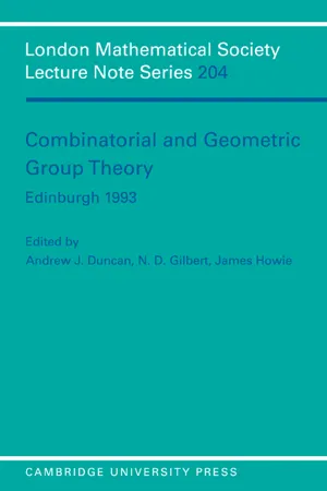 Combinatorial and Geometric Group Theory, Edinburgh 1993