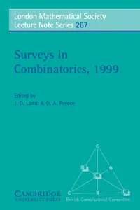 Surveys in Combinatorics, 1999_cover