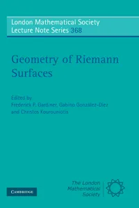 Geometry of Riemann Surfaces_cover