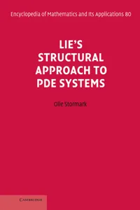 Lie's Structural Approach to PDE Systems_cover